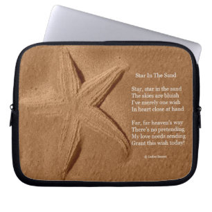 Laptop Hoes Gedicht Star In The Sand Ladee Basset