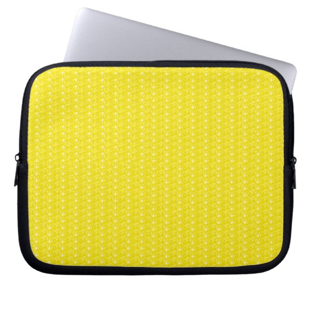 Laptop hoes Gele Glitter (Voorkant)
