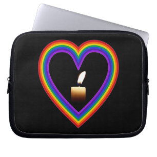 Laptop-hoes Kaars in een Ranbooghart Laptop Sleeve