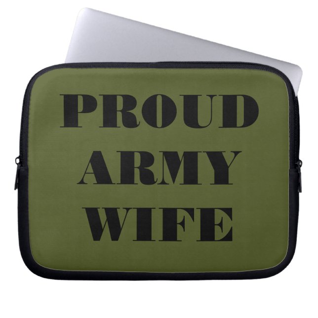 Laptop hoes Legervrouw (Voorkant)