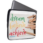 laptop hoesje "DREAM, GELOOF..." Sleeve (Voorkant Rechts)