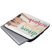 laptop hoesje "DREAM, GELOOF..." Sleeve (Voorkant onderkant)