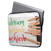 laptop hoesje "DREAM, GELOOF..." Sleeve (Voorkant Links)