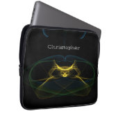 Laptop Hoesje - Fractal Alien Laptop Sleeve (Voorkant Rechts)