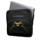 Laptop Hoesje - Fractal Alien Laptop Sleeve (Voorkant Links)