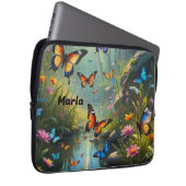 Laptop Hoesje met vlinders Laptop Sleeve (Voorkant Rechts)