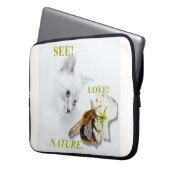 Laptop Hoesje voor kattenliefhebber Sleeve (Voorkant Links)