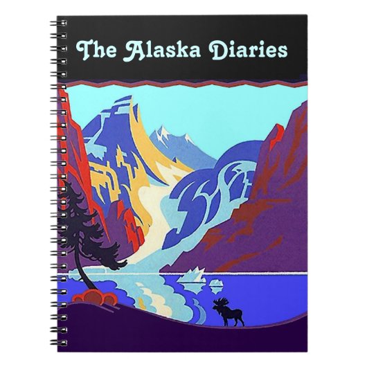 Laptop Journal  Alaska Travel Diary Moose Notitieboek (Voorkant)