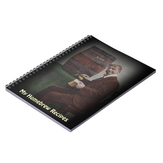 Laptop Journal Homebrew Recipe Book Antiek Fun Notitieboek (Linkerzijde)