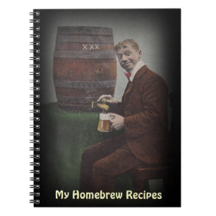 Laptop Journal Homebrew Recipe Book Antiek Fun Notitieboek