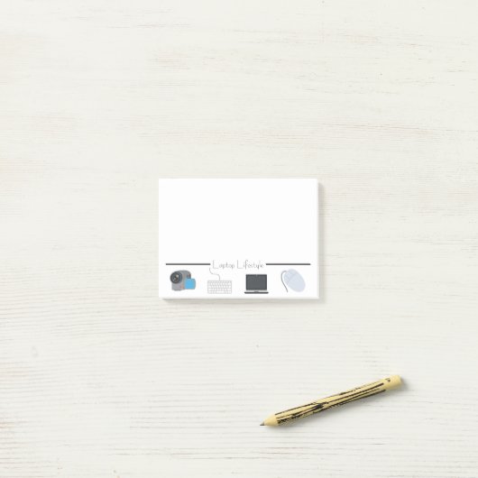 Laptop Lifestyle Emojis Post-it® Notes (Op bureau)