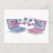 Laptop Love-kaarten Briefkaart (Voorkant)