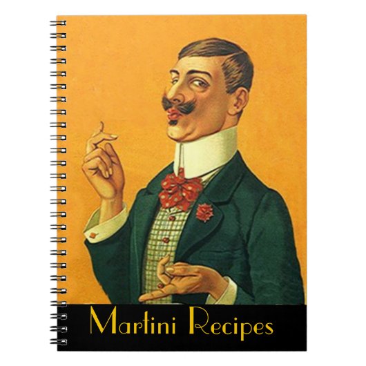 Laptop Martini Recipe Dapper Snapper Man Notitieboek (Voorkant)