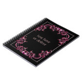 Laptop met mooie bloemetjesvormer notitieboek (Linkerzijde)