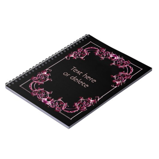 Laptop met mooie bloemetjesvormer notitieboek (Linkerzijde)