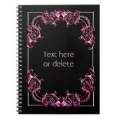 Laptop met mooie bloemetjesvormer notitieboek (Voorkant)