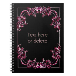 Laptop met mooie bloemetjesvormer notitieboek