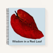 Laptop met Red Leaf Art op voorzijde Notitieboek (Voorkant)