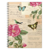  laptop met rozen en vlinders notitieboek (Voorkant)