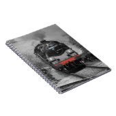 Laptop met stoomtrein op Hoesje Notitieboek (Rechterzijde)