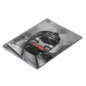 Laptop met stoomtrein op Hoesje Notitieboek (Linkerzijde)