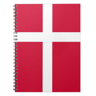 Laptop met vlag van Denemarken Notitieboek