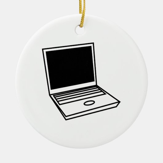 Laptop PC Keramisch Ornament (Voorkant)
