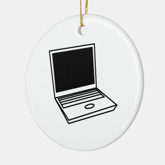 Laptop PC Keramisch Ornament (Links)
