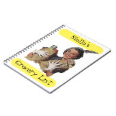 Laptop Retro Grocery List Happy Lady Gift Idee Notitieboek (Linkerzijde)