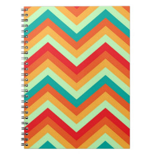 Laptop Retro Zig Zag Chevron Pattern Notitieboek