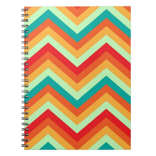 Laptop Retro Zig Zag Chevron Pattern Notitieboek (Voorkant)