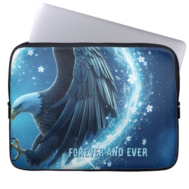 Laptop Sleeve Bald Eagle Heart 2 - 13 Inch (Voorkant)