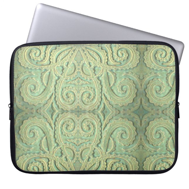 Laptop Sleeve Fiddlehead Varen tegel groen (Voorkant)