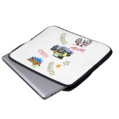 Laptop Sleeve Hero Fietsauto Vliegtuig (Voorkant onderkant)