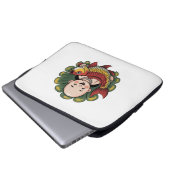 Laptop Sleeve | Schattigee jongen met Lucky Koi (Voorkant onderkant)