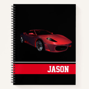 Laptop-sportauto Notitieboek