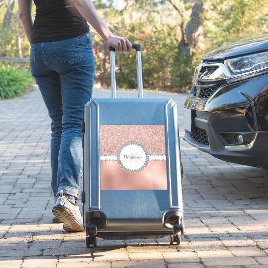 Laptop Sticker Roos Gold Monogram Diamond (Koffer Insitu)