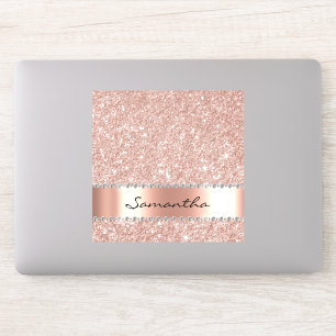 Laptop Sticker Roos Gold Monogram Diamond