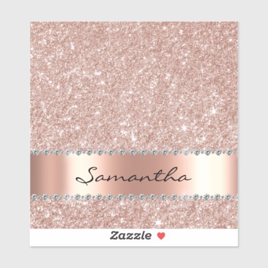 Laptop Sticker Roos Gold Monogram Diamond (Vel)