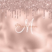 Laptop Sticker Roos Gold Monogram Glitter (Voorkant)