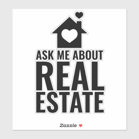 Laptop Sticker - Vraag me over onroerend goed (Vel)