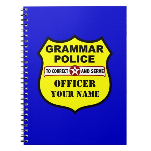 laptop van de politie van Grammar Notitieboek (Voorkant)