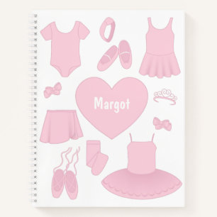 Laptop voor balletkleding - Witte achtergrond Notitieboek