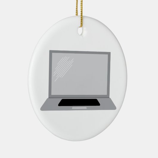 Laptopcomputer Keramisch Ornament (Rechts)