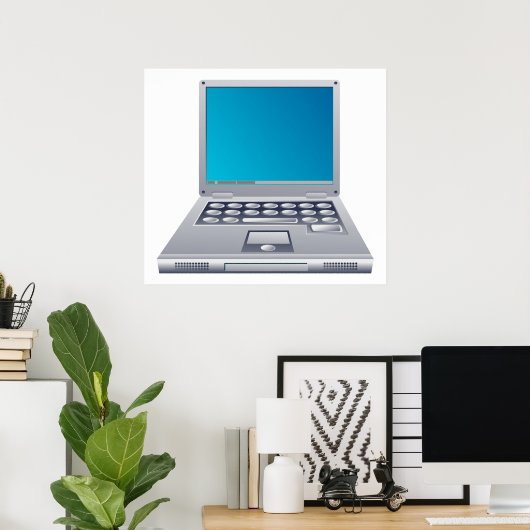 Laptopcomputer Poster (Thuiskantoor)