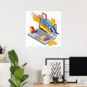 Laptopcomputers Poster (Thuiskantoor)