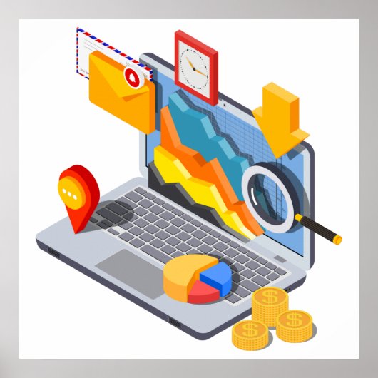 Laptopcomputers Poster (Voorkant)