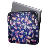 Laptophoes 10"- 15" vlinderpatroon laptop sleeve (Voorkant Links)