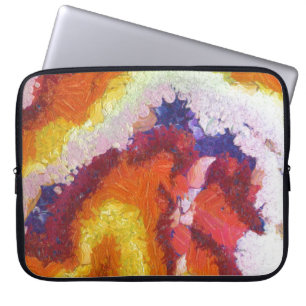 Laptophoes 15-inch oliesschilderij Hot Rock-Magma Laptop Sleeve