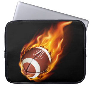 Laptophoes 15" Vlammende Voetbal Laptop Sleeve